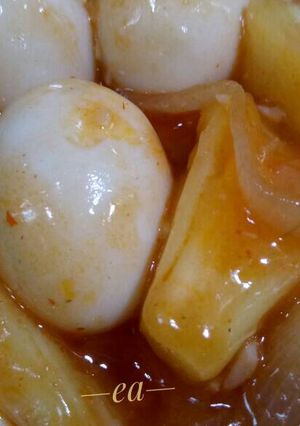 Foto resep Telur Puyuh Nanas Asam Manis
