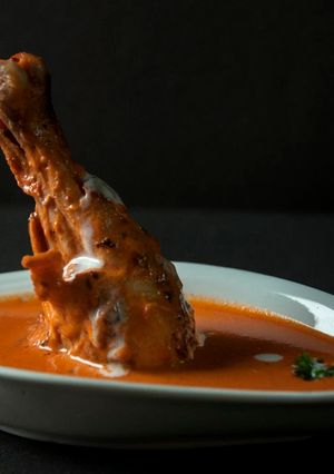 A picture of Pan chicken makhani.
