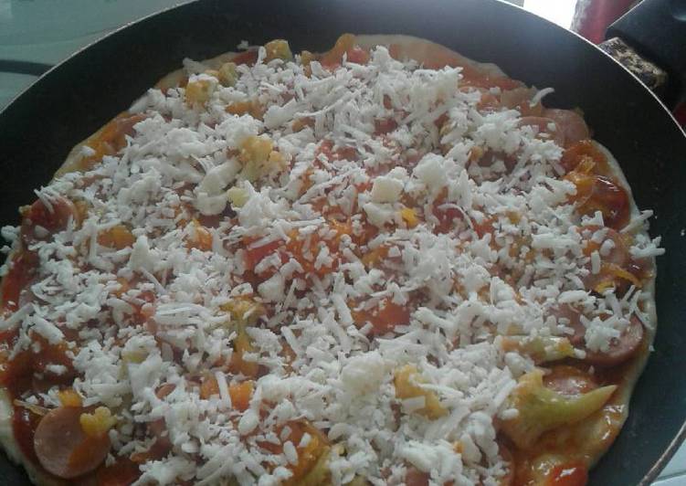 Resep Simple ! Pizsa (Pizza sayur) teflon 😁, Bisa Manjain Lidah
