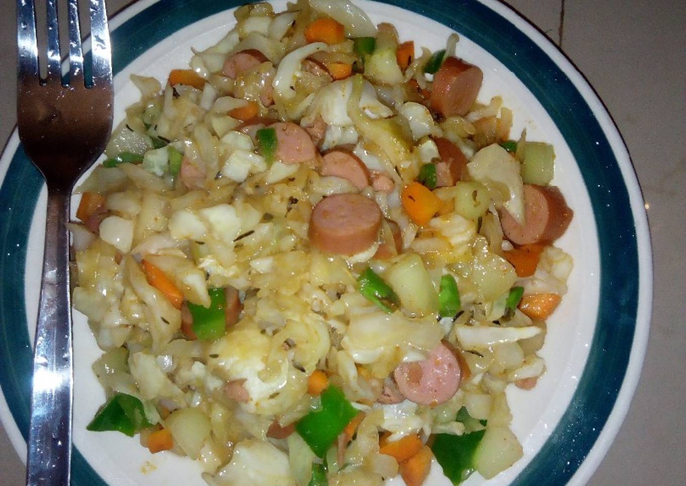 Hot spicy cabbage fried rice