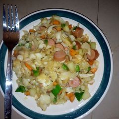 A picture of Hot spicy cabbage fried rice.