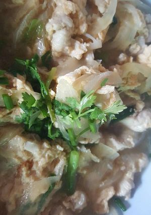 รูปของ ข้าวหน้าไก่ไข่ญี่ปุ่นมั่ง(เครื่องปรุงไม่ครบฉบับดัดแปลง)