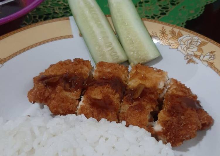 Chicken Katsu dengan Saus Teriyaki