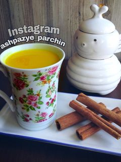 عکسی از دستور شیر طلایی ۱ 🌸 شیر زردچوبه