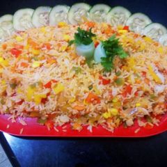 A picture of Veggies fried rice.