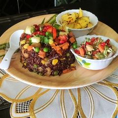 A picture of Fried Black Rice.