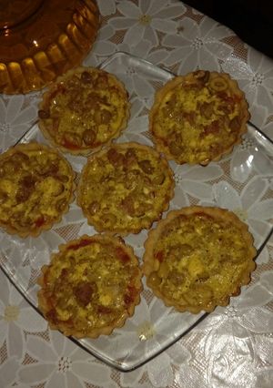 Une photo de Mini quiche au crème de fromage 💙