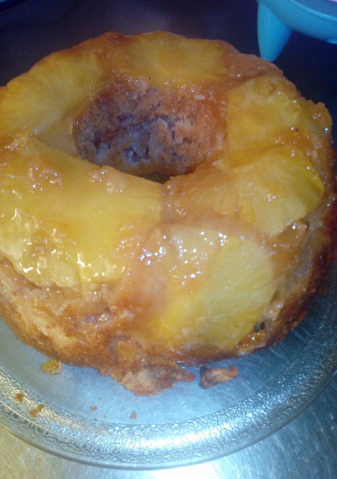 Una foto de Budín de pan con piña