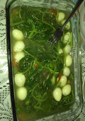 Foto resep Tumis bayam telor puyuh