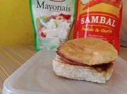 Gambar daging ham burger