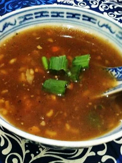 A picture of Vegetable Hot and Sour Soup.