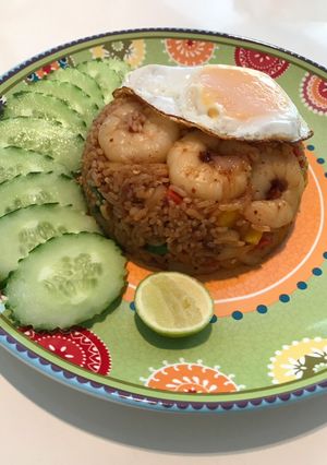 รูปของ ข้าวผัดน้ำพริกเผากุ้ง
