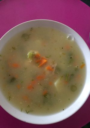 Una foto de Sopa de avena hojuelas