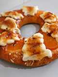 Roscón de Reyes con crema pastelera quemada