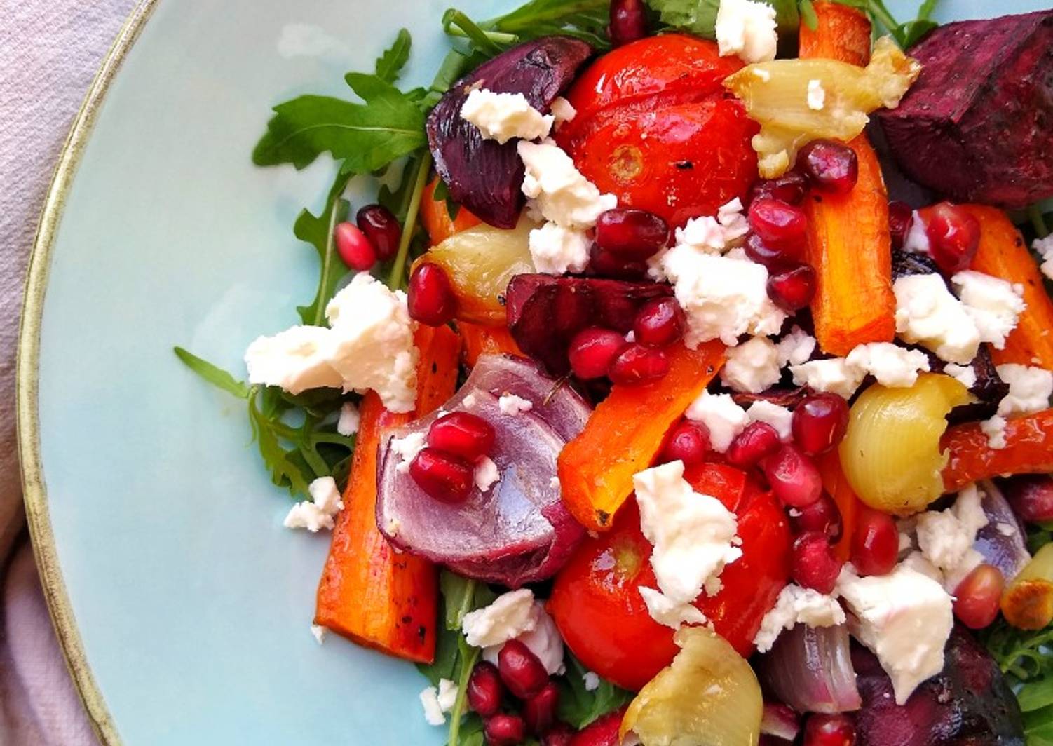 Warm Roasted Vegetable Salad With Feta Recipe by Natalie Marten Cookpad