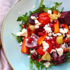 A picture of Warm Roasted Vegetable Salad With Feta.