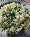 "Arroz 🍚🍛" de coliflor con cilantro😜🍱🥙