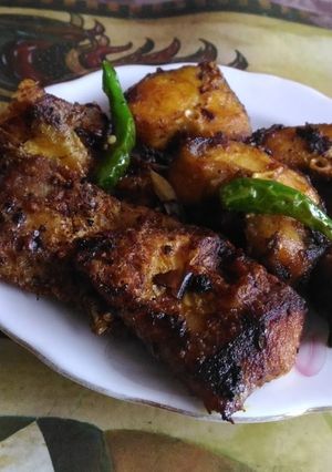 A picture of Andhra fish fry.