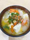 Turnip & Chicken Miso Soup