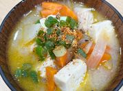 A picture of carrot turnip soup