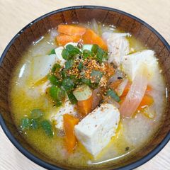 A picture of Turnip & Chicken Miso Soup.