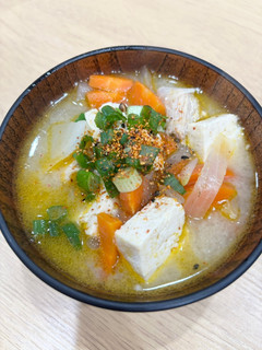 A picture of Turnip & Chicken Miso Soup.