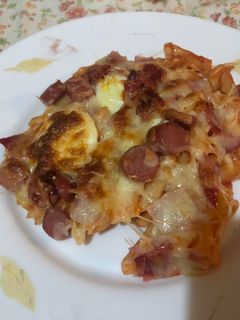 Una foto de Pasta al horno con sorpresa