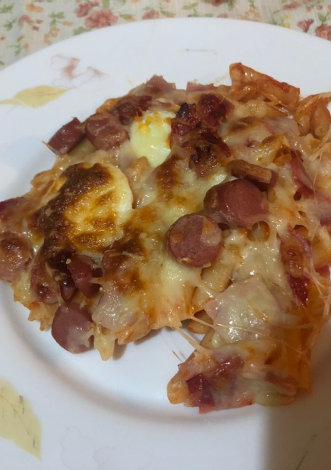 Una foto de Pasta al horno con sorpresa