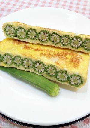 秋葵星星玉子燒 的食譜成品照片