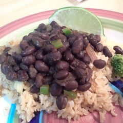 A picture of Cuban Style Black Beans.