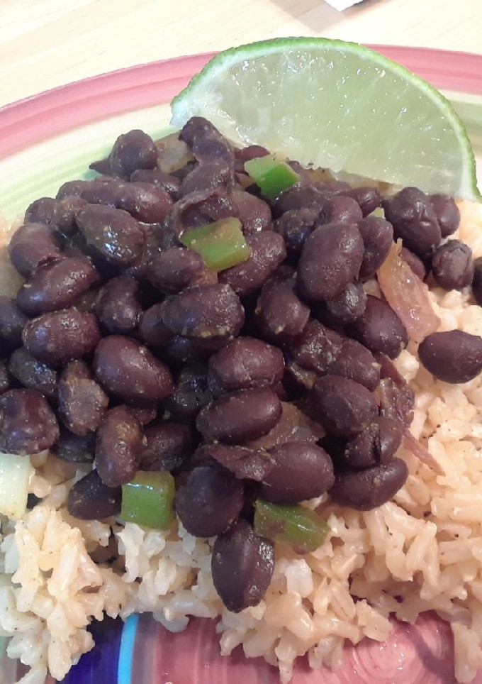 A picture of Cuban Style Black Beans.