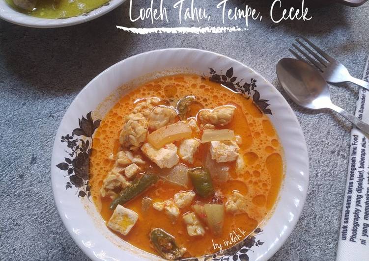 Resep Unik Lodeh Tahu, Tempe, Cecek Ala Rumahan