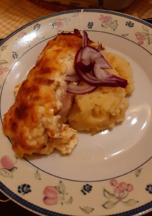 Sajtos csirkemell recept fotója