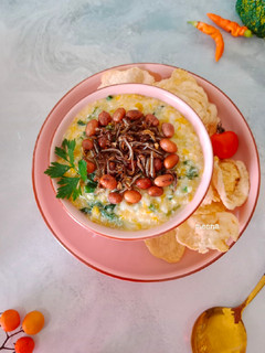 Foto resep Bubur Nasi Labu 🎃 (Dengan putih telur)