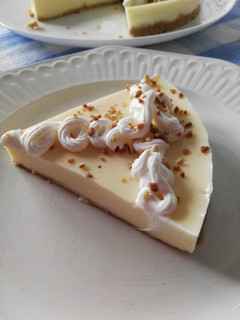 Una foto de Tarta de cuajada de naranja