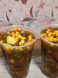 Kale channa chaat shots
