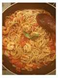 Spaghetti tomates aux scampis