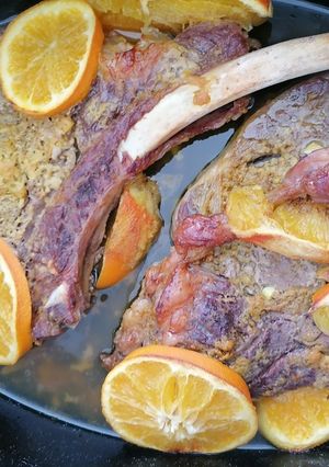 A picture of Beef Steaks in the Oven That Melt Like Loukoumi 🥩🍊.