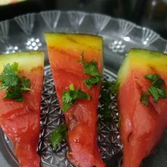 Masala grilled watermelon A picture of Masala grilled watermelon.