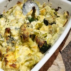 A picture of Cauliflower & Broccoli Cheese.
