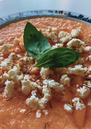Une photo de Gaspacho Melon, Feta & Origan ☀️