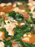 Guisado Mexicano Pollo con ejotes y espinacas