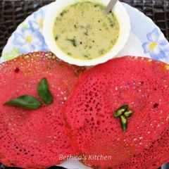 A picture of Instant Beetroot Appam.