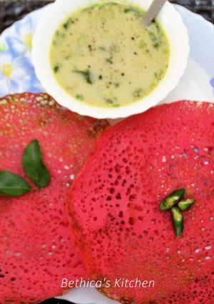 A picture of Instant Beetroot Appam.
