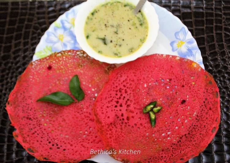 Instant Beetroot Appam