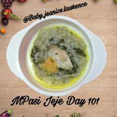 A picture of MPasi 9m+ Bubur Bawal+bayam.
