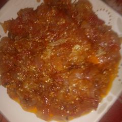 A picture of Baingan ka bharta.