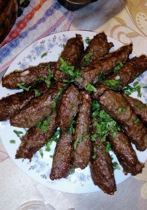 A picture of Grilled Kofta in the Oven (Simple Egyptian-Style) 🍔🍔🍔🍟.