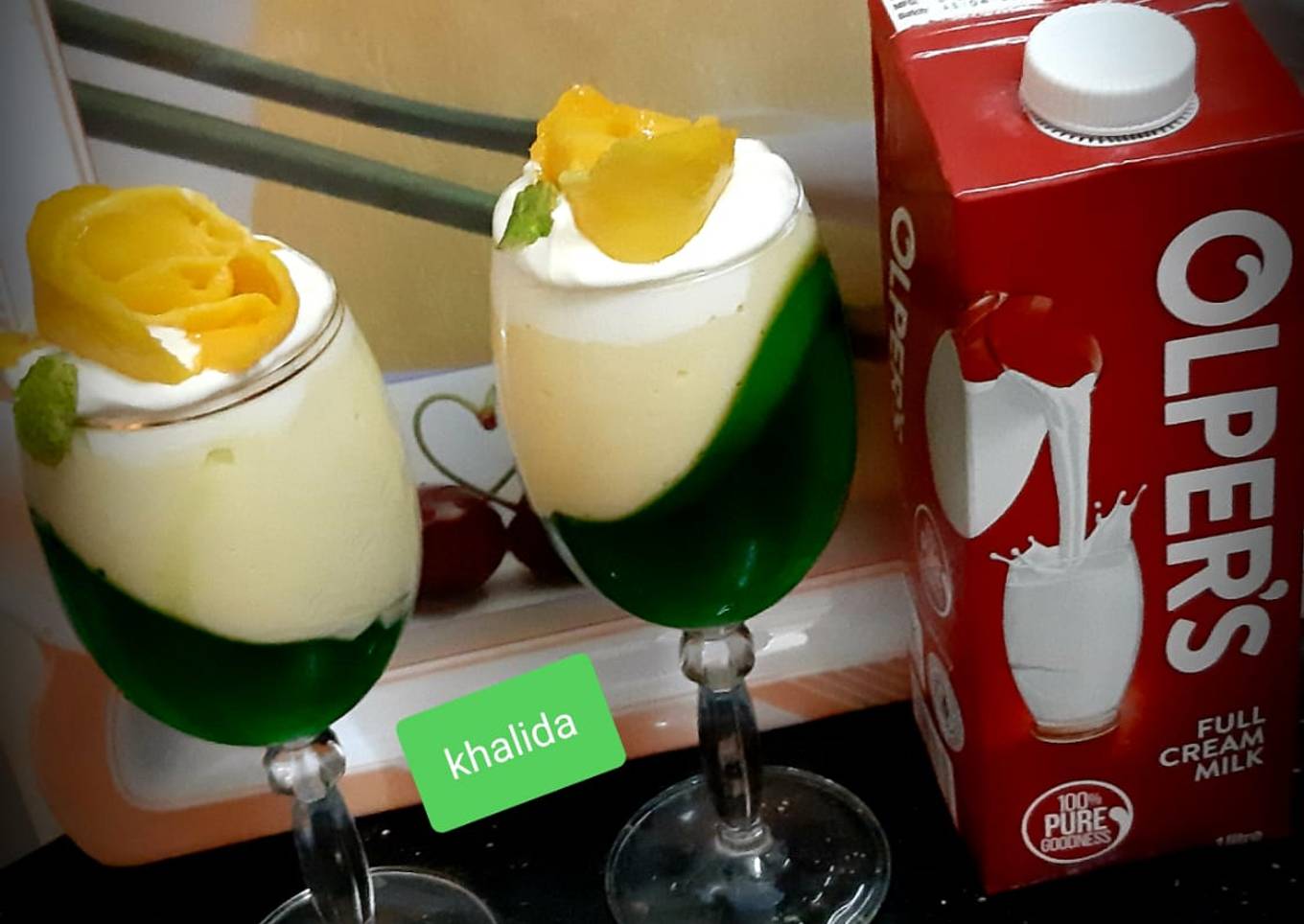 #Creamy Mango Vanilla Custard jelly