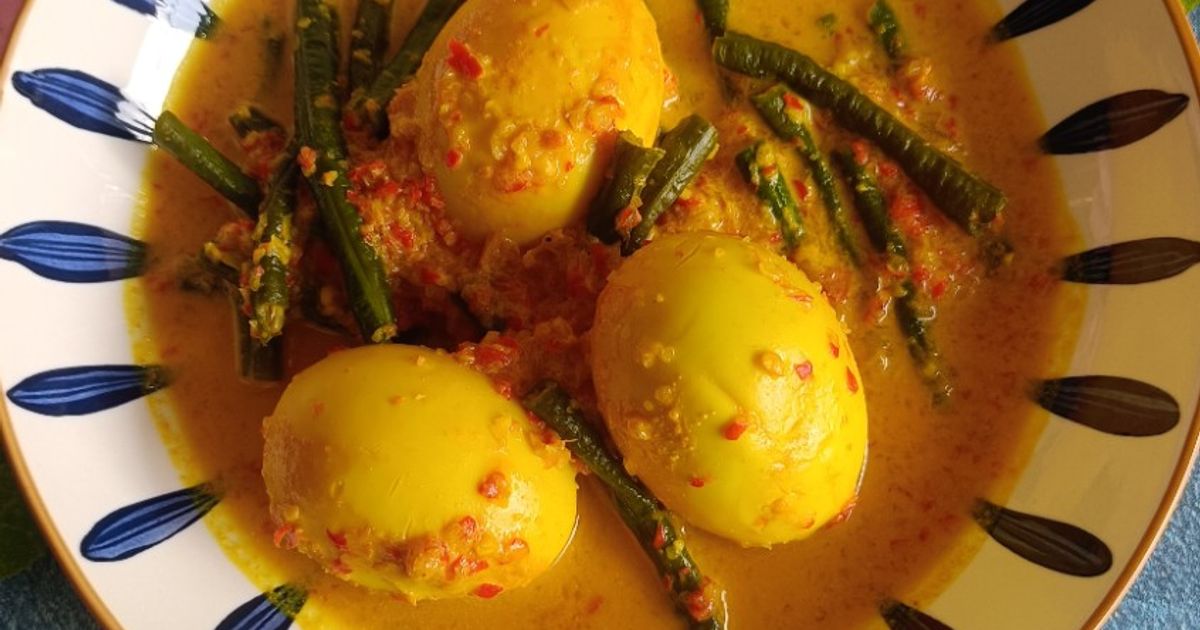 Gulai telur kacang panjang